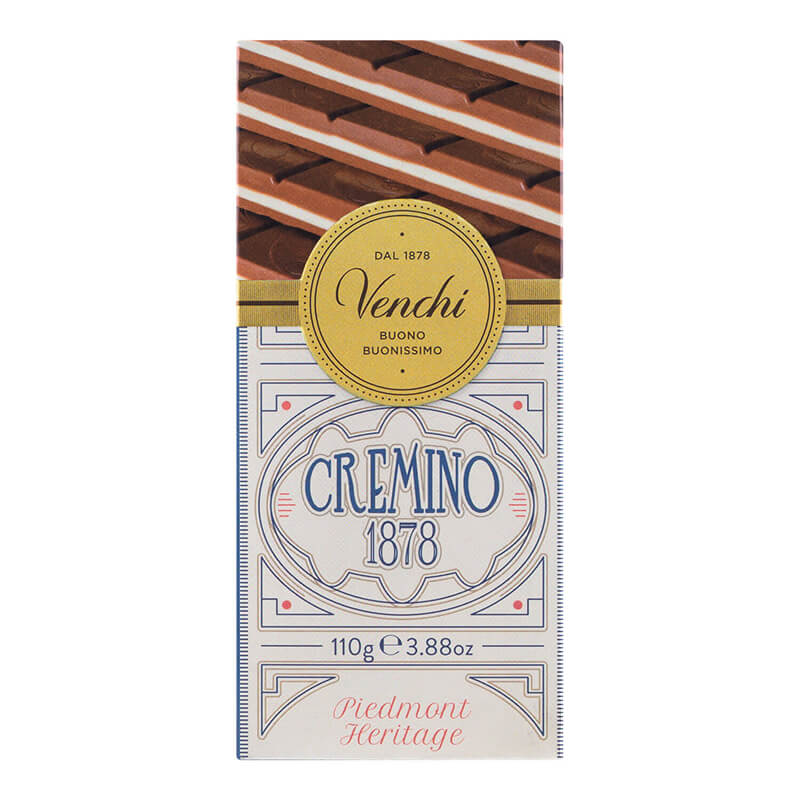 Cremino 1878 Bar Milch-Gianduiaschokolade mit Mandelpaste von Venchi, 110 g weitere Ansicht Cremino 1878 Bar Milch-Gianduiaschokolade mit Mandelpaste von Venchi, 110 g