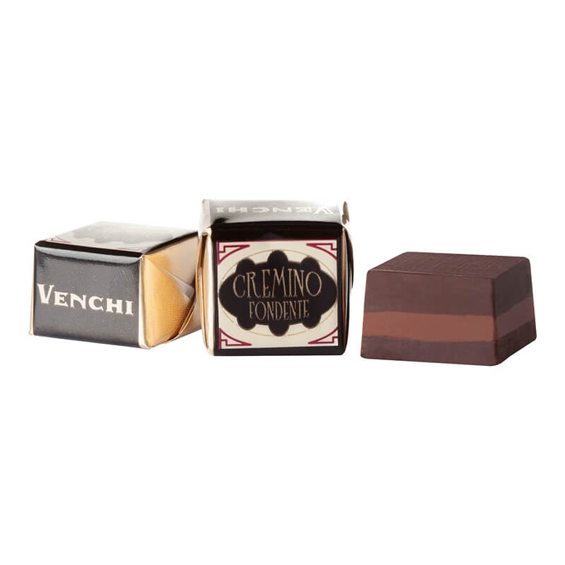 Schichtpralinen Zartbitter Gianduia-Mandelcreme von Venchi, 100 g weitere Ansicht Schichtpralinen Zartbitter Gianduia-Mandelcreme von Venchi, 100 g