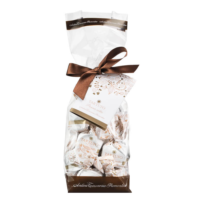 Tartufi dolci panna cotta - weiße Trüffelpralinen mit Panna Cotta von Antica Torroneria Piemontese, 200 g weitere Ansicht Tartufi dolci panna cotta - weiße Trüffelpralinen mit Panna Cotta von Antica Torroneria Piemontese, 200 g