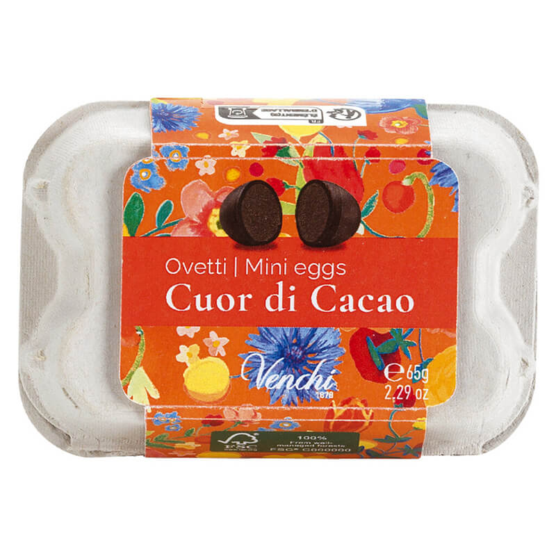 Ostereier gefüllt mit einer Kakaocreme von Venchi, 65 g