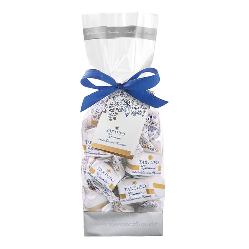 Tartufi dolci cremino - Trüffelpralinen mit Gianduja von Antica Torroneria Piemontese, 200 g weitere Ansicht Tartufi dolci cremino - Trüffelpralinen mit Gianduja von Antica Torroneria Piemontese, 200 g