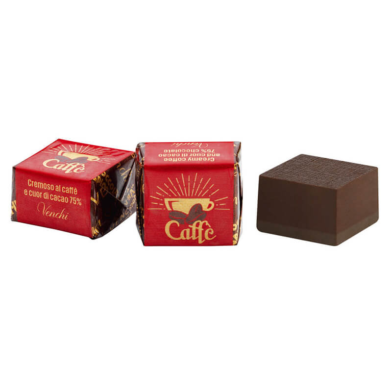 Cubotto Espresso Coffee Schichtpraline aus Zartbitterschokolade mit Kaffee von Venchi, 100 g weitere Ansicht Cubotto Espresso Coffee Schichtpraline aus Zartbitterschokolade mit Kaffee von Venchi, 100 g