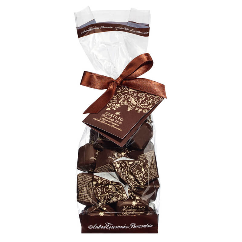 Tartufi dolci cioccolato fondente, Trüffelpralinen mit Zartbitterschokolade von Antica Torroneria Piemontese, 200 g