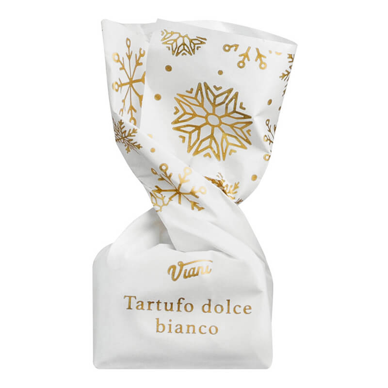 Tartufi dolci bianchi - weiße Trüffelpralinen in Weihnachtsverpackung, 1 kg