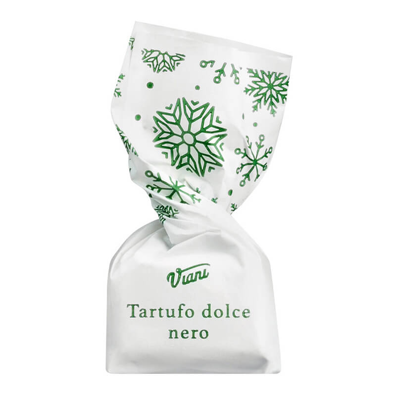 Tartufi dolci neri - dunkle Trüffelpralinen in Weihnachtsverpackung, 1 kg