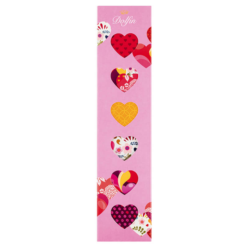 Dolfin Love 18 Minitafeln aus Vollmilch- & Zartbitterschokolade in Geschenkpackung, 81 g