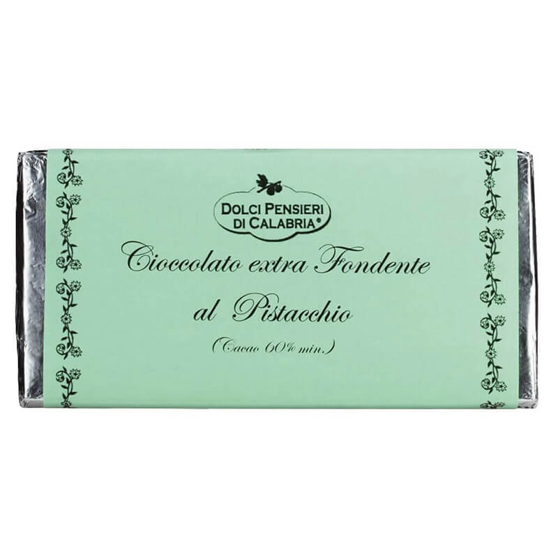 Zartbitterschokolade mit Pistazien, handgeschöpft von Dolci Pensierei, 100 g weitere Ansicht Zartbitterschokolade mit Pistazien, handgeschöpft von Dolci Pensierei, 100 g