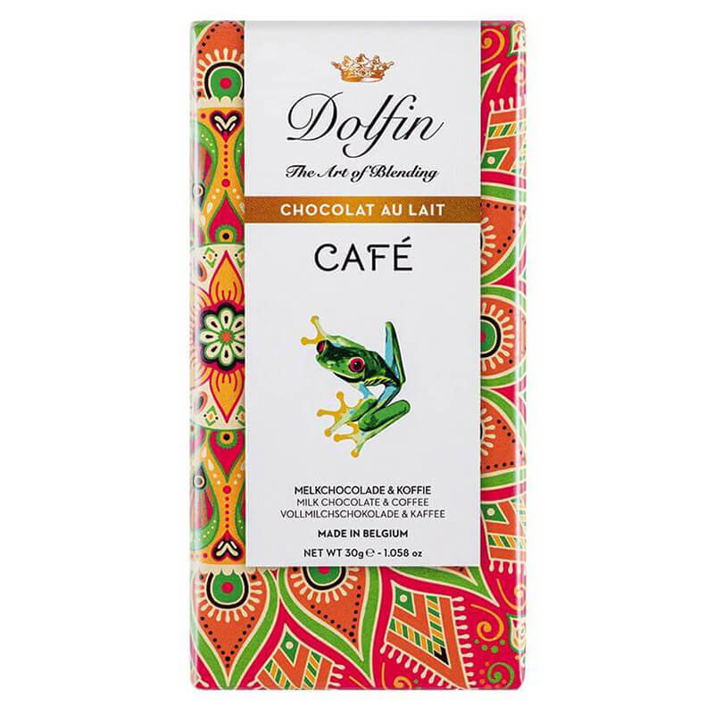Dolfin Cafe Vollmilschokolade mit Kaffee, 30 g