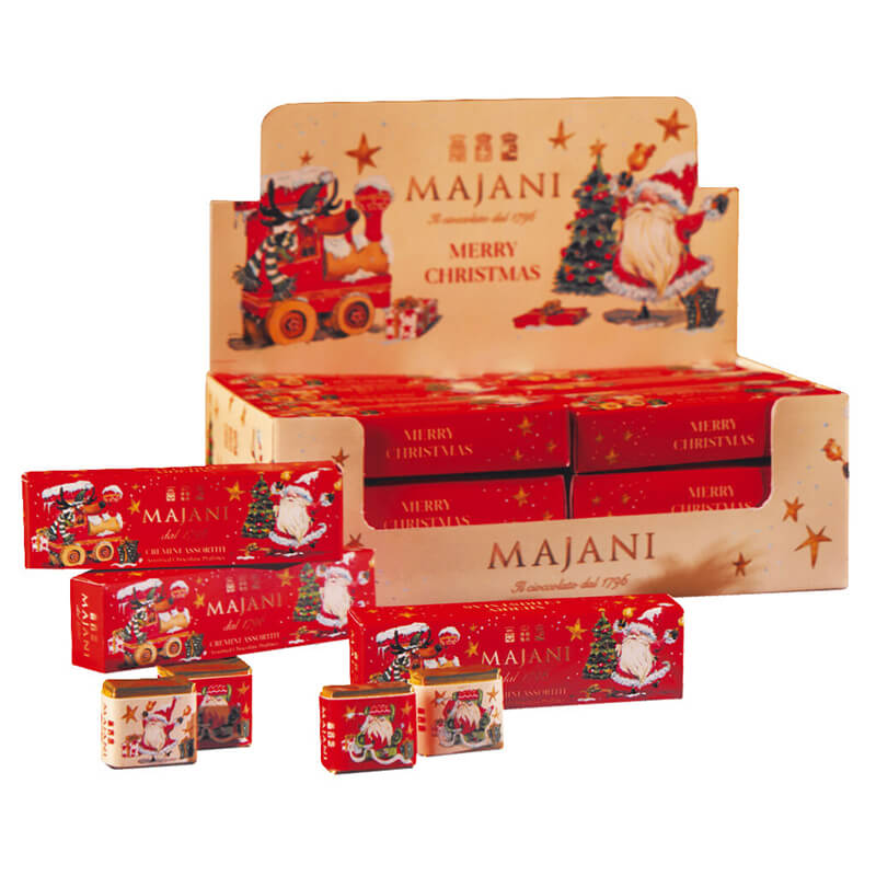 Majani Schichtpralinen Cremini Fiat in weihnachtlicher Geschenkpackung, 40,5 g weitere Ansicht Majani Schichtpralinen Cremini Fiat in weihnachtlicher Geschenkpackung, 40,5 g