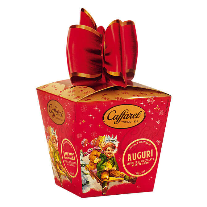 Pralinen Geschenkbox Weihnachten aus Milchschokolade mit Cremefüllung von Caffarel, 105 g weitere Ansicht Pralinen Geschenkbox Weihnachten aus Milchschokolade mit Cremefüllung von Caffarel, 105 g