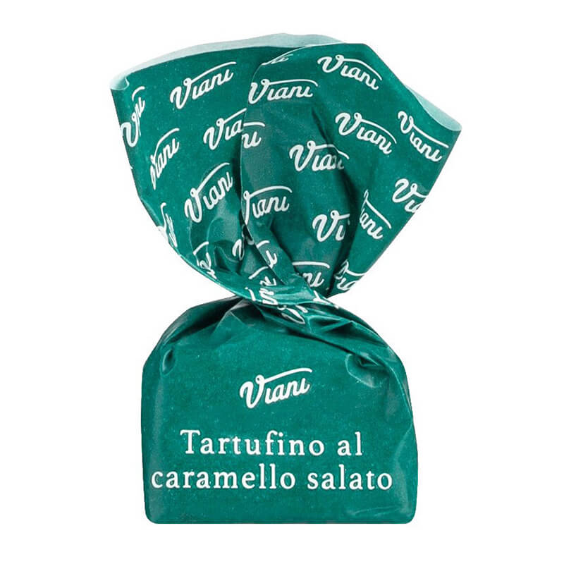 Tartufini dolci caramello salato - weiße Mini Schokoladentrüffel mit gesalzenem Karamell, 100 g