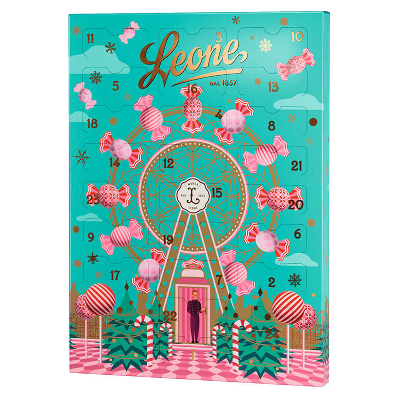 Adventskalender mit Pralinen & Geleefrüchten von Leone, 200 g