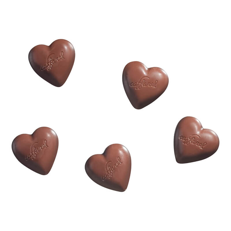 Gianduiaherzchen mit Liebesgruß von Caffarel, 100 g weitere Ansicht Gianduiaherzchen mit Liebesgruß von Caffarel, 100 g