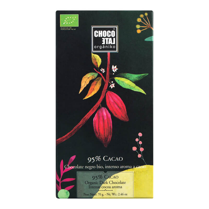 Bitterschokolade 95 % Kakao, Bio von Chocolate Organiko, 70 g weitere Ansicht Bitterschokolade 95 % Kakao, Bio von Chocolate Organiko, 70 g