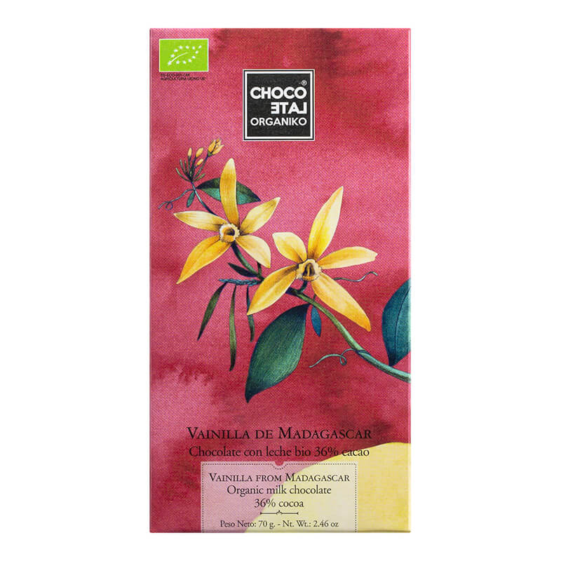 Vollmilchschokolade mit Madagaskar-Vanille Bio von Chocolate Organiko, 70 g weitere Ansicht Vollmilchschokolade mit Madagaskar-Vanille Bio von Chocolate Organiko, 70 g