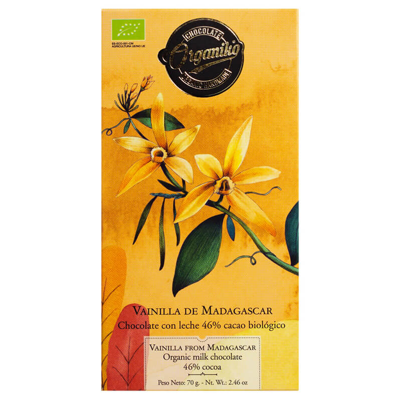 Vollmilchschokolade mit Madagaskar-Vanille Bio von Chocolate Organiko, 70 g