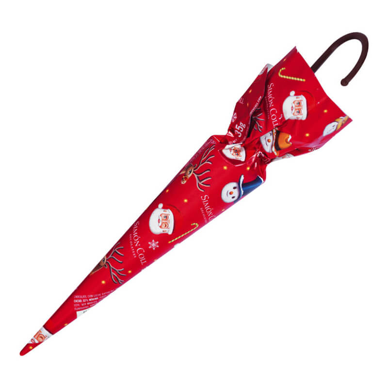 Sombrilla Navidad weihnachtliche Schokoladenschirme 3er Set von Simon Coll, 105 g weitere Ansicht Sombrilla Navidad weihnachtliche Schokoladenschirme 3er Set von Simon Coll, 105 g