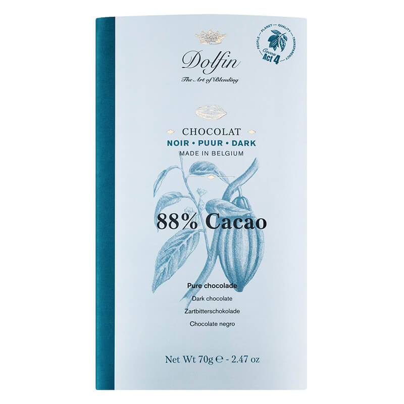 Dolfin Bitterschokolade 88% Kakaoanteil, 70 g