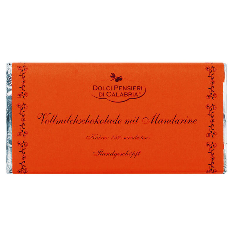 Vollmilchschokolade mit Vanille und Mandarinen, handgeschöpft von Dolci Pensierei, 100 g weitere Ansicht Vollmilchschokolade mit Vanille und Mandarinen, handgeschöpft von Dolci Pensierei, 100 g
