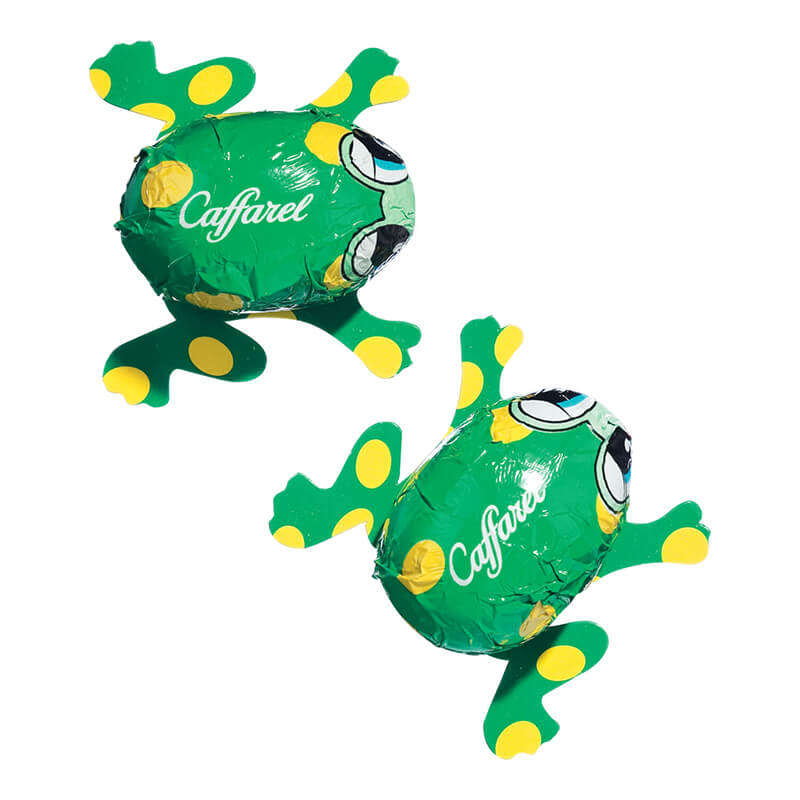 Frosch aus Vollmilchschokolade von Caffarel, 10 g weitere Ansicht Frosch aus Vollmilchschokolade von Caffarel, 10 g