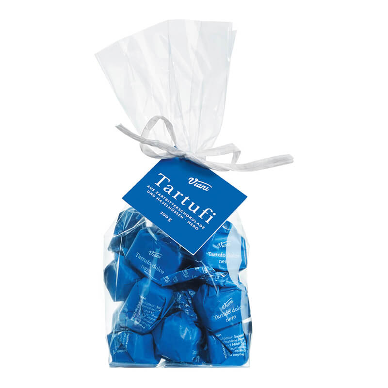 Tartufi dolci neri - dunkle Trüffelpralinen, blau 200 g