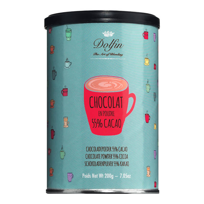 Dolfin Trinkschokolade mit 55% Kakao, 200 g weitere Ansicht Dolfin Trinkschokolade mit 55% Kakao, 200 g