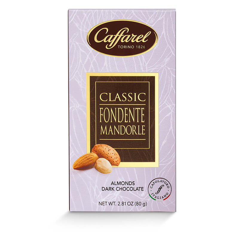 Zartbitterschokolade mit gesalzenen Mandeln von Caffarel, 80 g