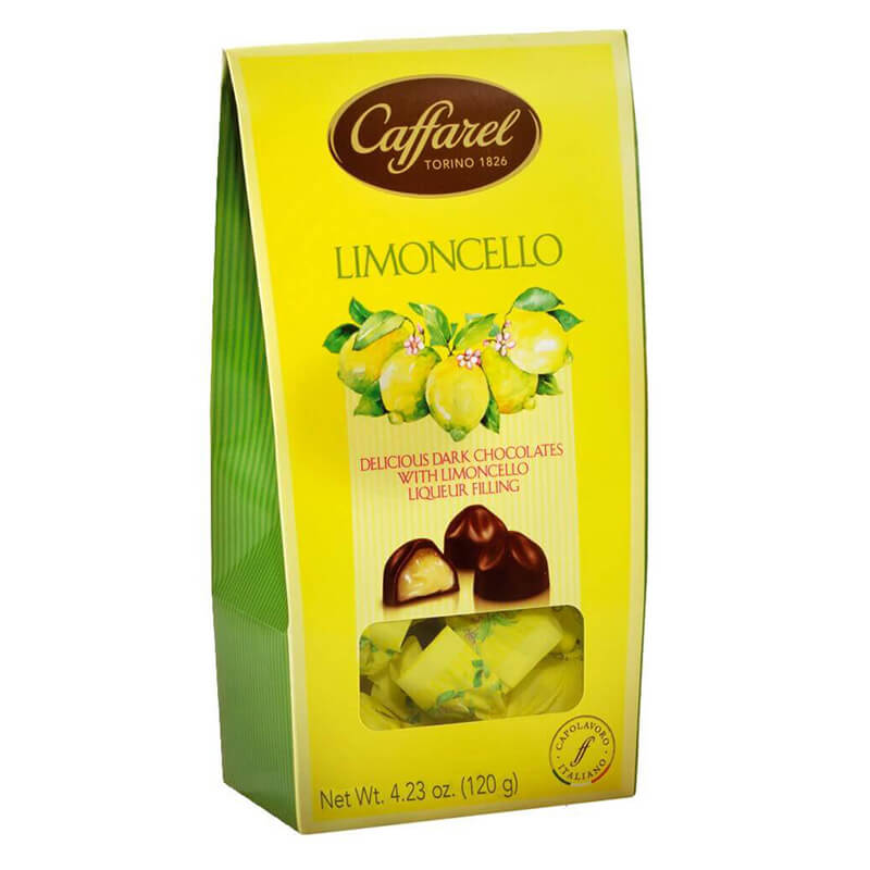 Limoncello Pralinen mit Zartbitterschokolade in Geschenkpackung von Caffarel, 120 g