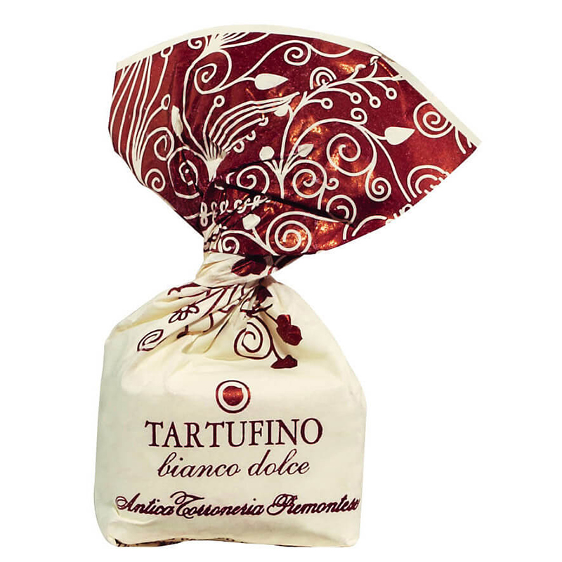 Tartufini dolci bianchi - weiße Mini Schokoladentrüffel von Antica Torroneria Piemontese, 100 g weitere Ansicht Tartufini dolci bianchi - weiße Mini Schokoladentrüffel von Antica Torroneria Piemontese, 100 g