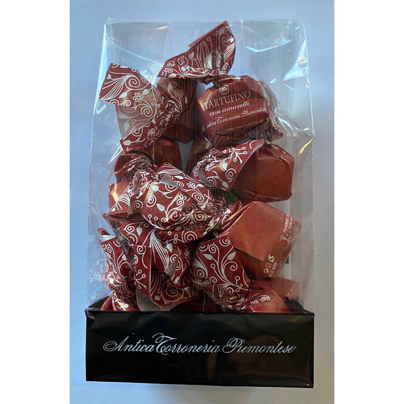 Tartufini dolci con amaretti - Mini Schokoladentrüffel mit Amarettis von Antica Torroneria Piemontese, 100 g weitere Ansicht Tartufini dolci con amaretti - Mini Schokoladentrüffel mit Amarettis von Antica Torroneria Piemontese, 100 g