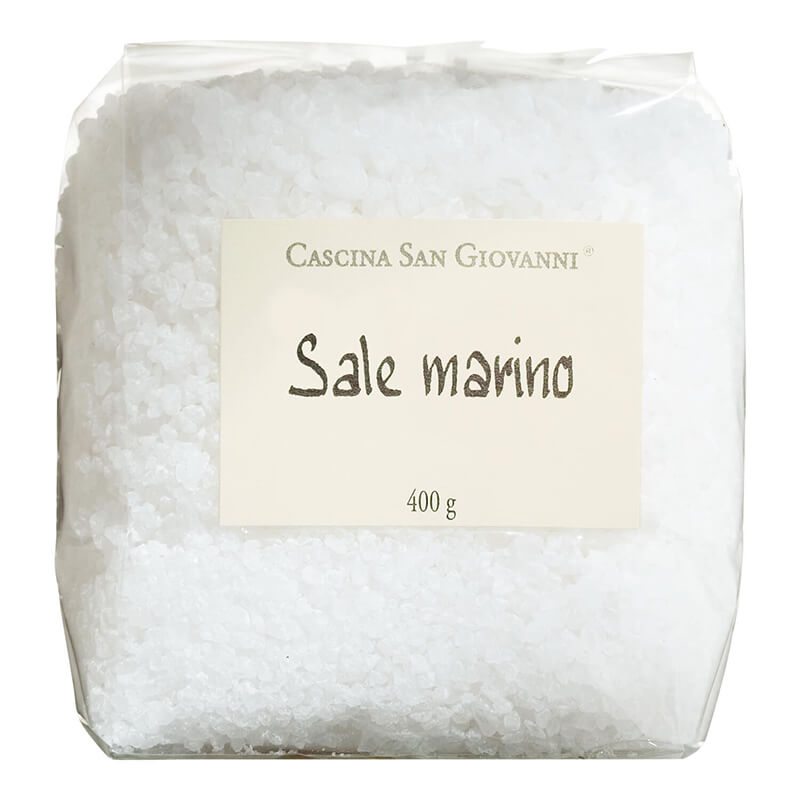 Sale marino di Sicilia - grobes, sizilianisches Meersalz von Cascina San Giovanni, 400 g weitere Ansicht Sale marino di Sicilia - grobes, sizilianisches Meersalz von Cascina San Giovanni, 400 g
