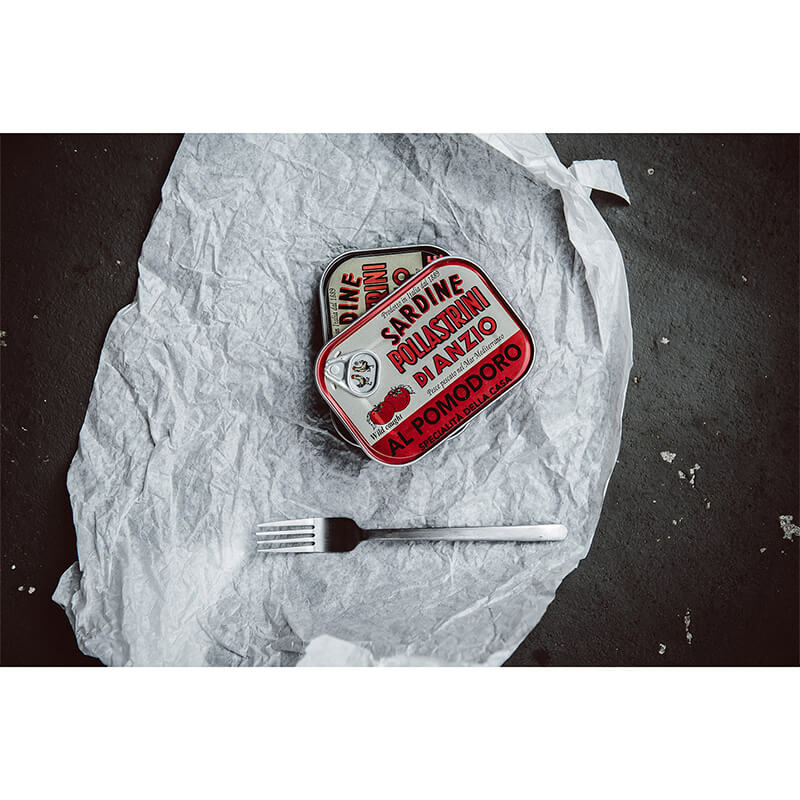 Sardinen in Tomatensauce von Pollastrini, 100 g weitere Ansicht Sardinen in Tomatensauce von Pollastrini, 100 g