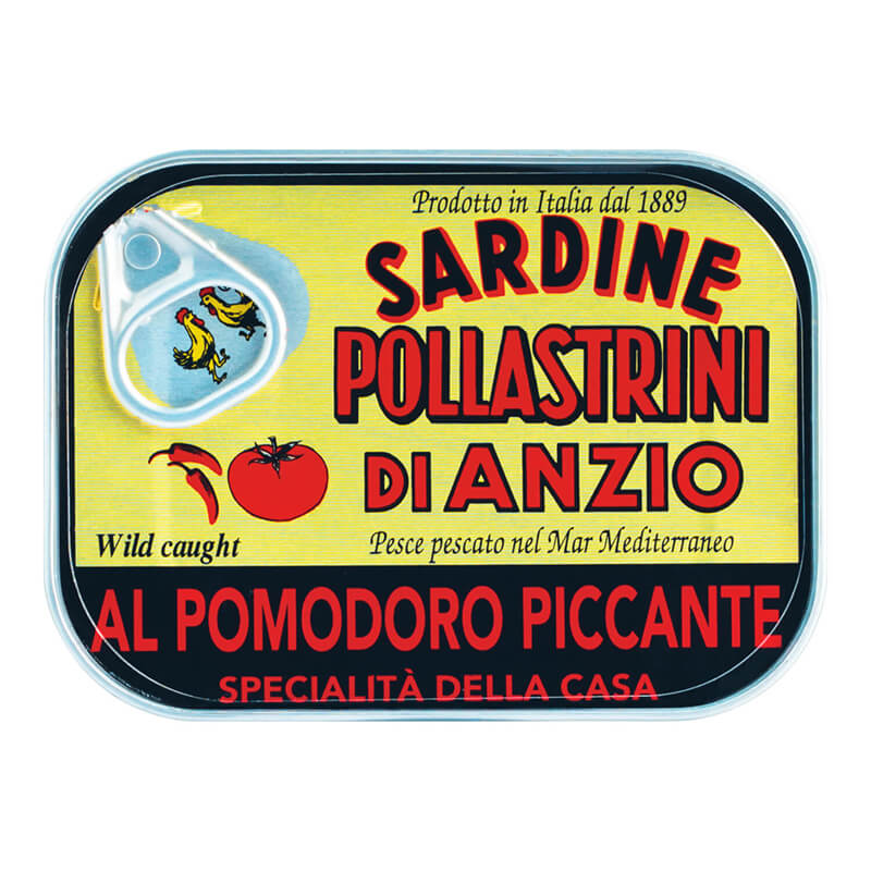 Sardinen in Tomatensauce und Chili von Pollastrini, 100 g