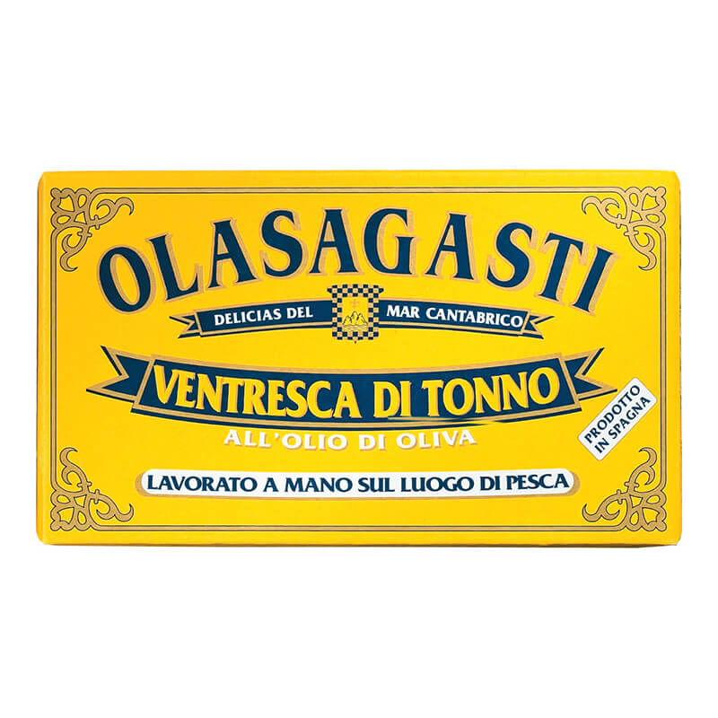 Ventresca di Tonno - hochwertiges Thunfisch Bauchfleisch für puren Genuß von Olasagasti, 120 g