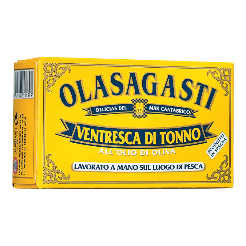 Ventresca di Tonno - hochwertiges Thunfisch Bauchfleisch für puren Genuß von Olasagasti, 120 g