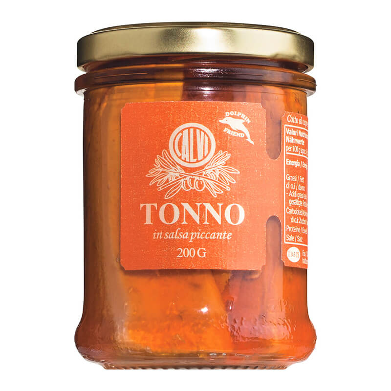 Tonno piccante - pikanter Thunfisch mit Chiliöl von Calvi, 200 g weitere Ansicht Tonno piccante - pikanter Thunfisch mit Chiliöl von Calvi, 200 g