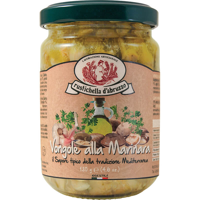 Vongole alla Marinara - eingelegte Muscheln in Olivenöl von Rustichella, 130 g