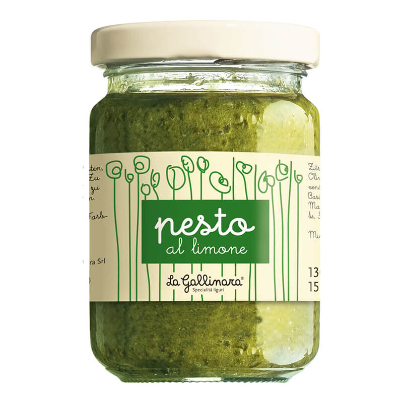 Pesto al limone - Zitronen-Pesto von La Gallinara, 130 g weitere Ansicht Pesto al limone - Zitronen-Pesto von La Gallinara, 130 g