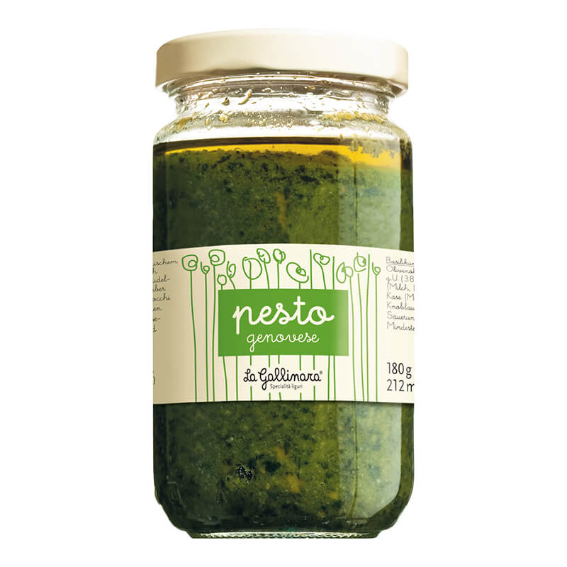 Pesto genovese - klassisches Basilikumpesto von La Gallinara, 180 g weitere Ansicht Pesto genovese - klassisches Basilikumpesto von La Gallinara, 180 g