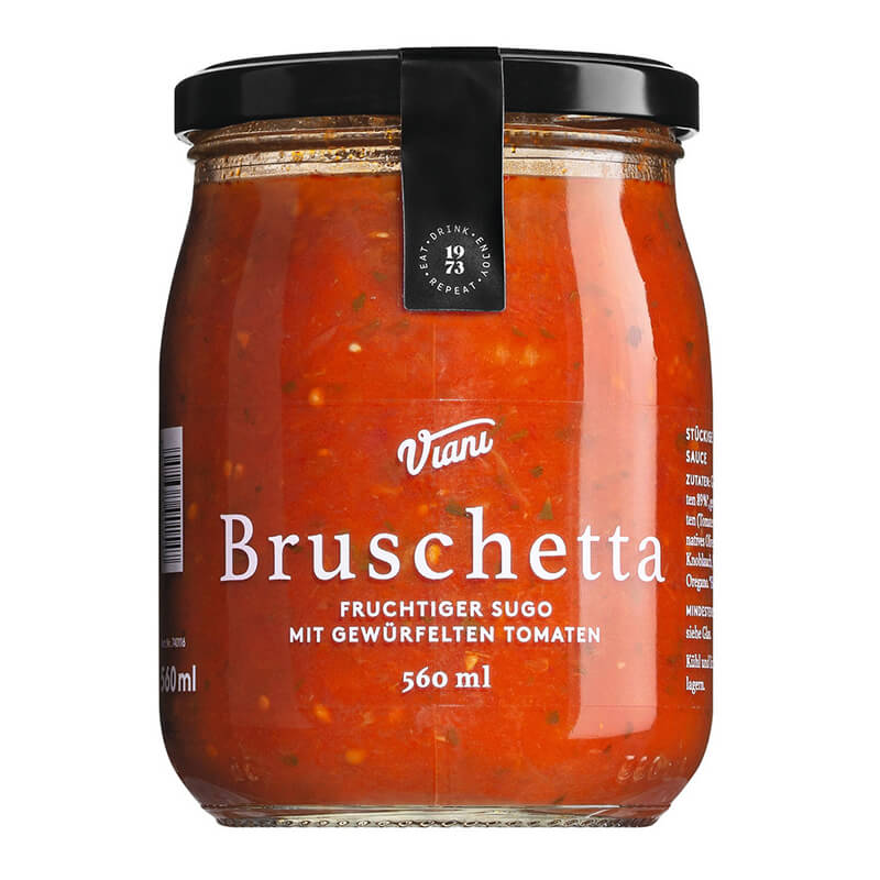 Bruschetta - Sugo aus Tomaten mit gewürfelten Tomaten, 560 ml