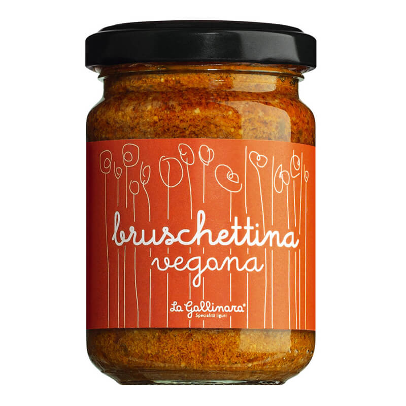 Bruschettina Aufstrich vegan mit Aubergine & Tomaten von La Gallinara, 130 g weitere Ansicht Bruschettina Aufstrich vegan mit Aubergine & Tomaten von La Gallinara, 130 g