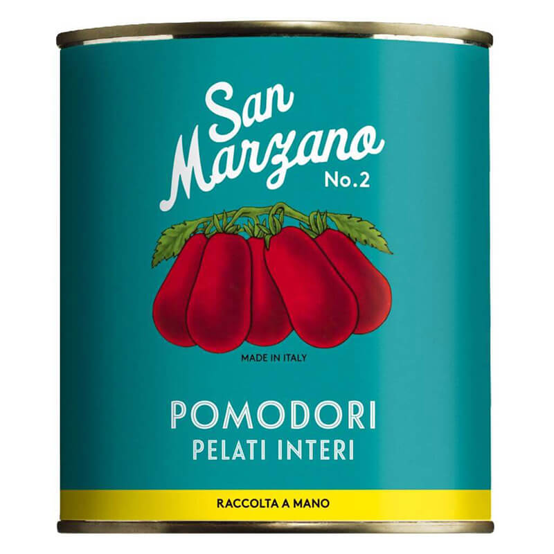 San Marzano Tomaten - handgeerntete, geschälte Top-Qualität - Vintage, 800 g
