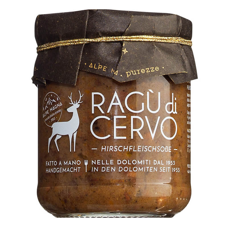 Ragù di cervo - Hirsch Ragout von Alpe Magna, 190 g weitere Ansicht Ragù di cervo - Hirsch Ragout von Alpe Magna, 190 g