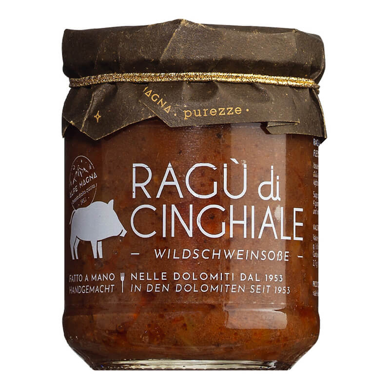 Ragù di cinghiale - Wildschwein Ragout von Alpe Magna, 190 g weitere Ansicht Ragù di cinghiale - Wildschwein Ragout von Alpe Magna, 190 g