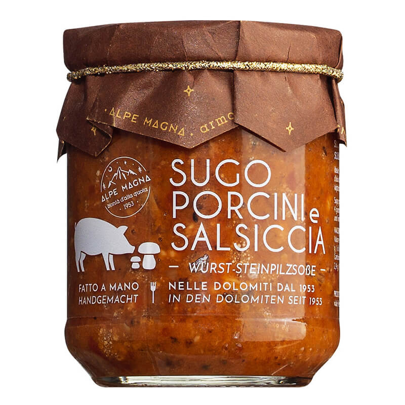 Sugo porcini e salsiccia - Sugo mit Steinpilzen und Salsiccia von Alpe Magna, 190 g