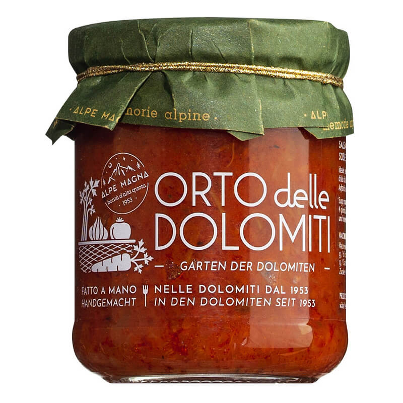 Orto delle Dolomiti - Sugo aus frischem Gemüse von Alpe Magna, 190 g weitere Ansicht Orto delle Dolomiti - Sugo aus frischem Gemüse von Alpe Magna, 190 g