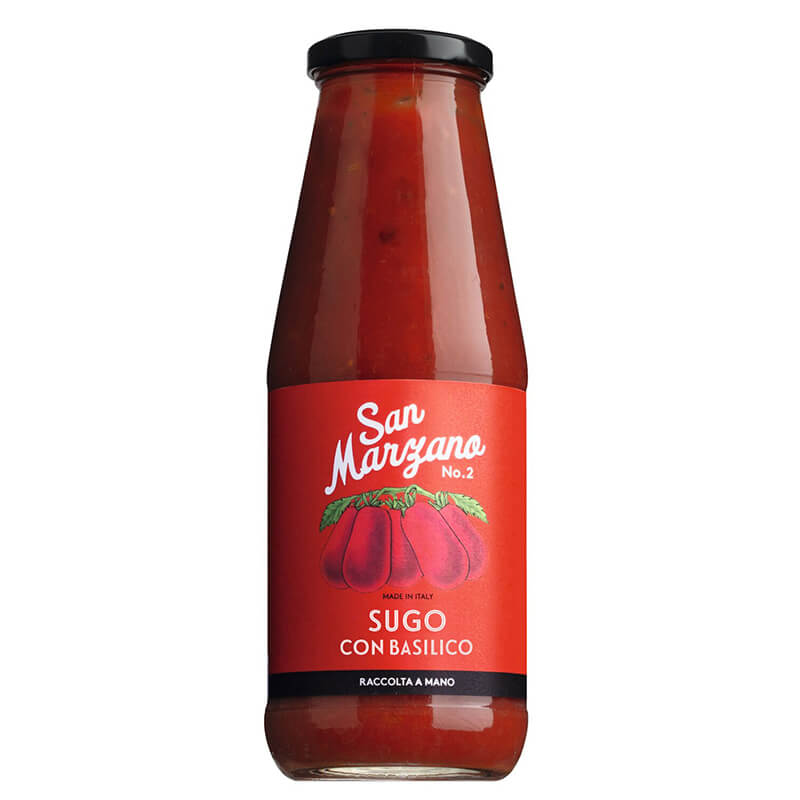 Sugo pronto al basilico - San Marzano Tomatensauce mit Basilikum, 720 ml weitere Ansicht Sugo pronto al basilico - San Marzano Tomatensauce mit Basilikum, 720 ml