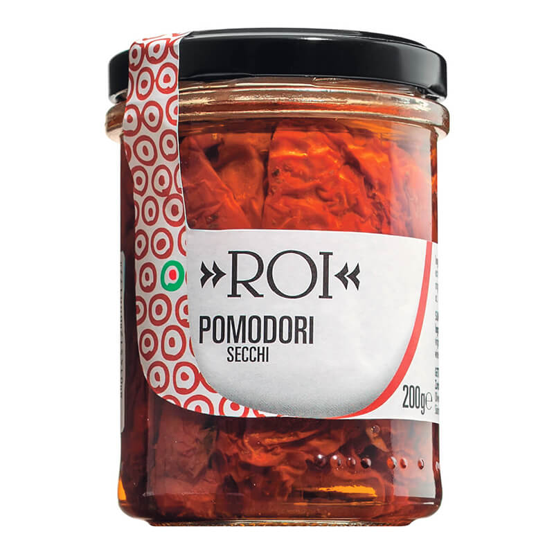 Olio Roi Pomodori secchi - in Olivenöl von ROI eingelegte getrocknete Tomaten bester Qualität, 200 g