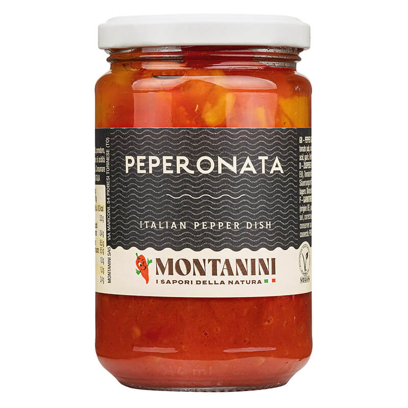 Peperonata Italian Pepper Dish - würziger Paprikaklassiker von Montanini, 280 g