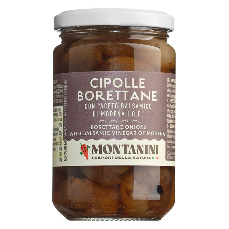 Borretane - Zwiebeln in Balsamessig von Montanini, 300 g weitere Ansicht Borretane - Zwiebeln in Balsamessig von Montanini, 300 g